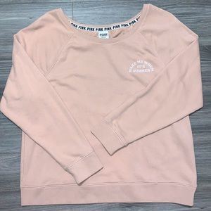 pink victoria secret sweatshirt